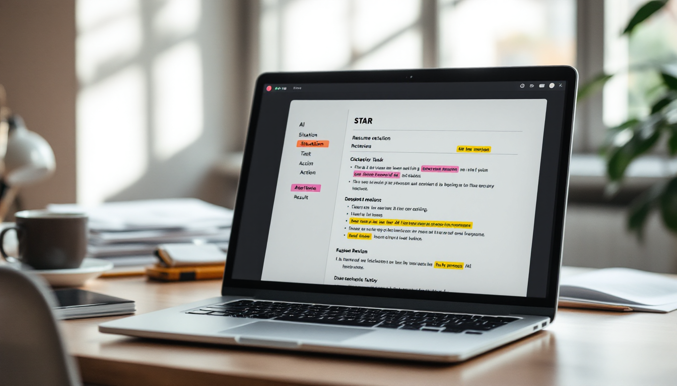 CHATGPT를 활용한 STAR 기법 자기소개서 작성 과정을 보여주는 이미지