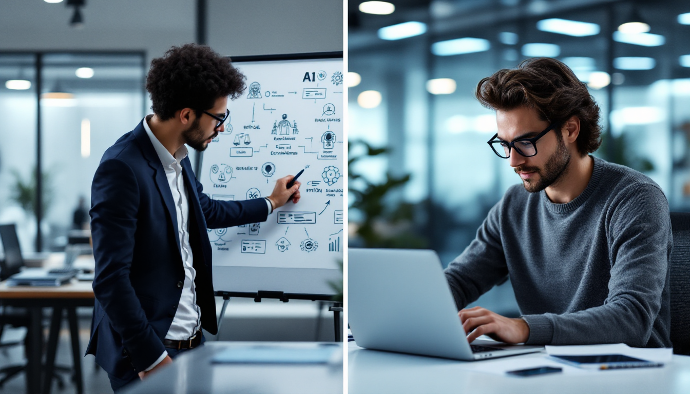 AICE Basic과 Associate 등급의 특징과 차이를 보여주는 비교 이미지