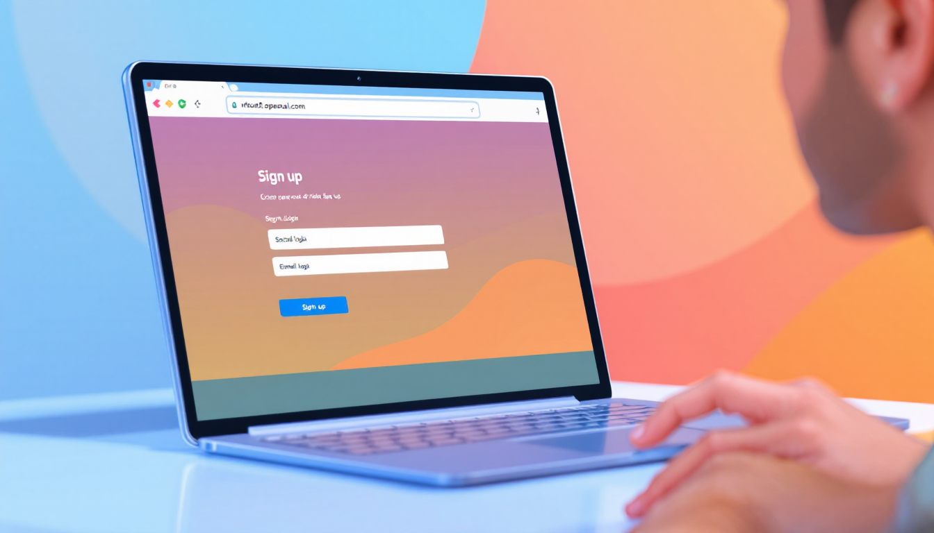 ChatGPT 공식 홈페이지에서 가입 절차를 단계별로 진행하는 화면