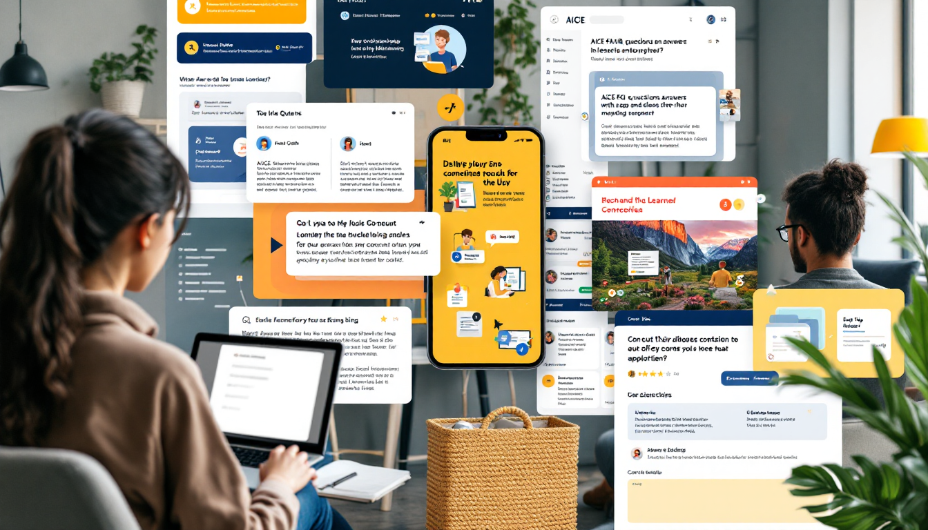 AICE 자격증 준비 시 자주 묻는 질문과 답변을 보여주는 이미지