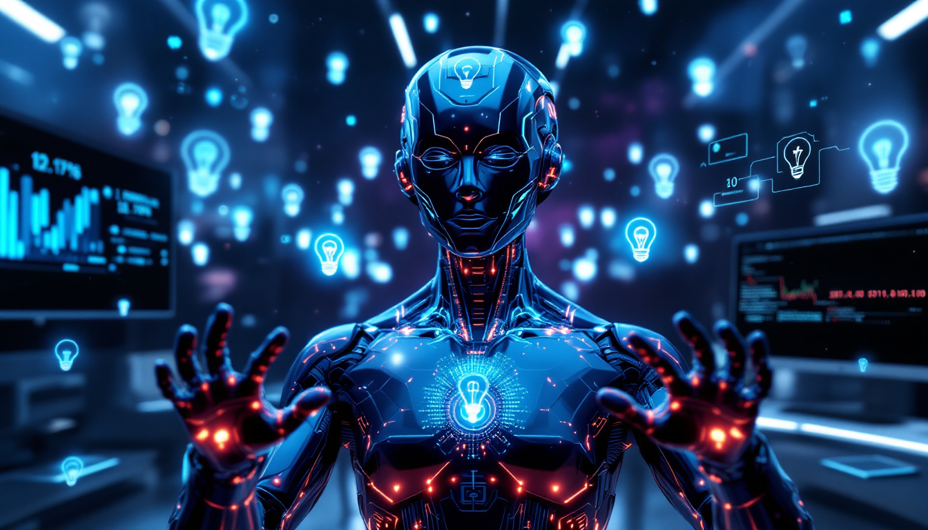 AI의 자기 검증과 피드백 루프 과정을 상징하는 이미지