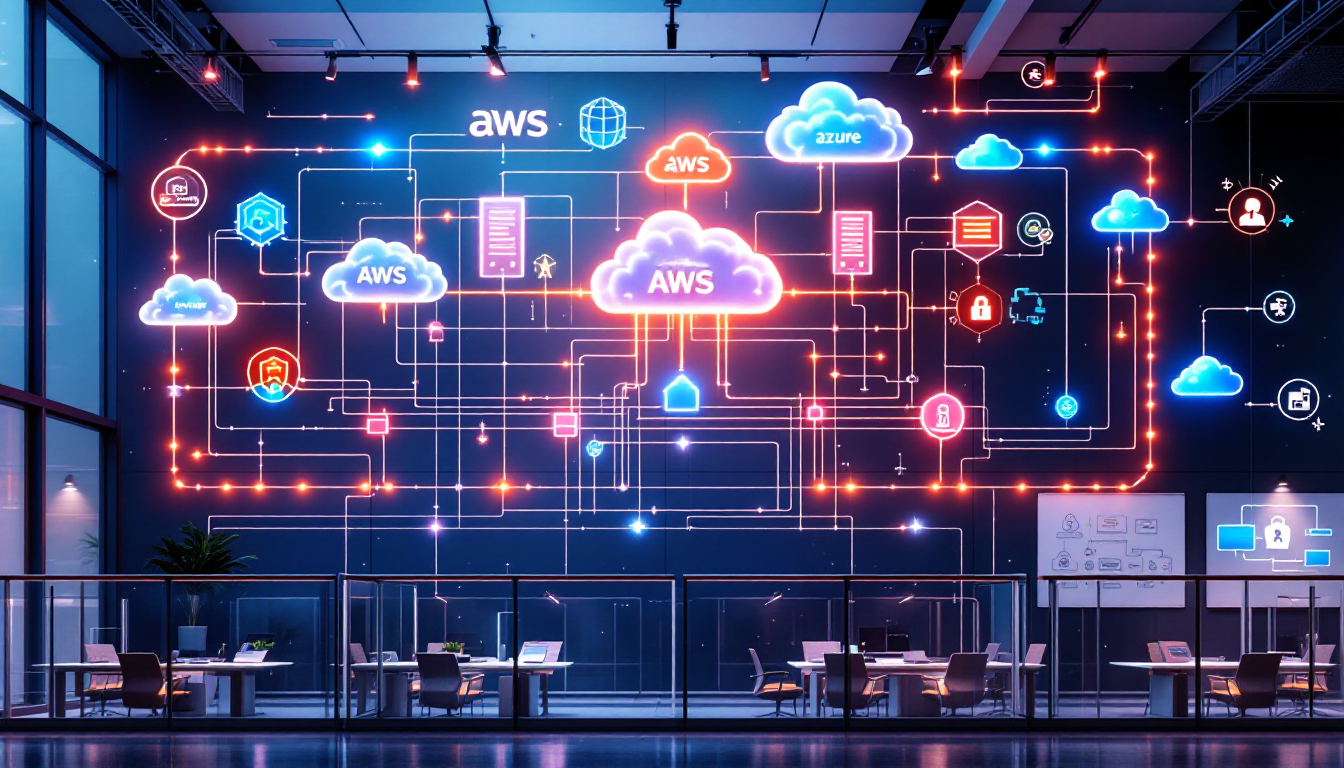 멀티·하이브리드 클라우드 환경의 복잡한 구조와 보안 정책 적용 이미지