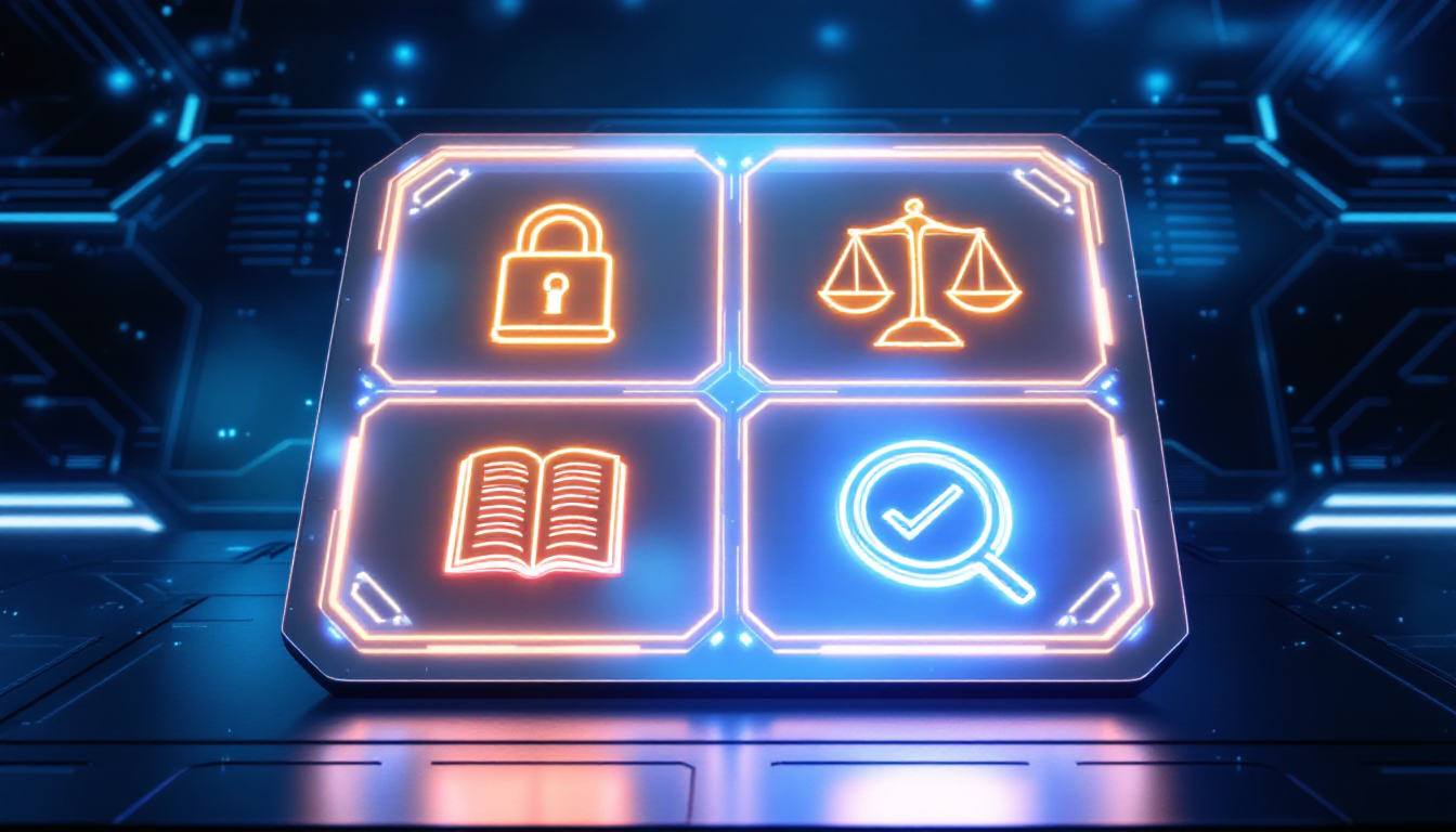 프롬프트 엔지니어링 윤리적 고려사항과 함정을 상징하는 이미지