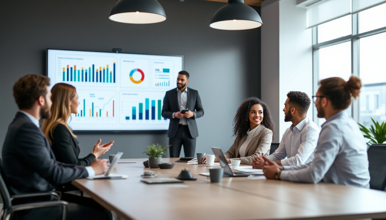 실패 요인과 극복 방안에 대해 논의하는 전문가 팀 미팅 장면