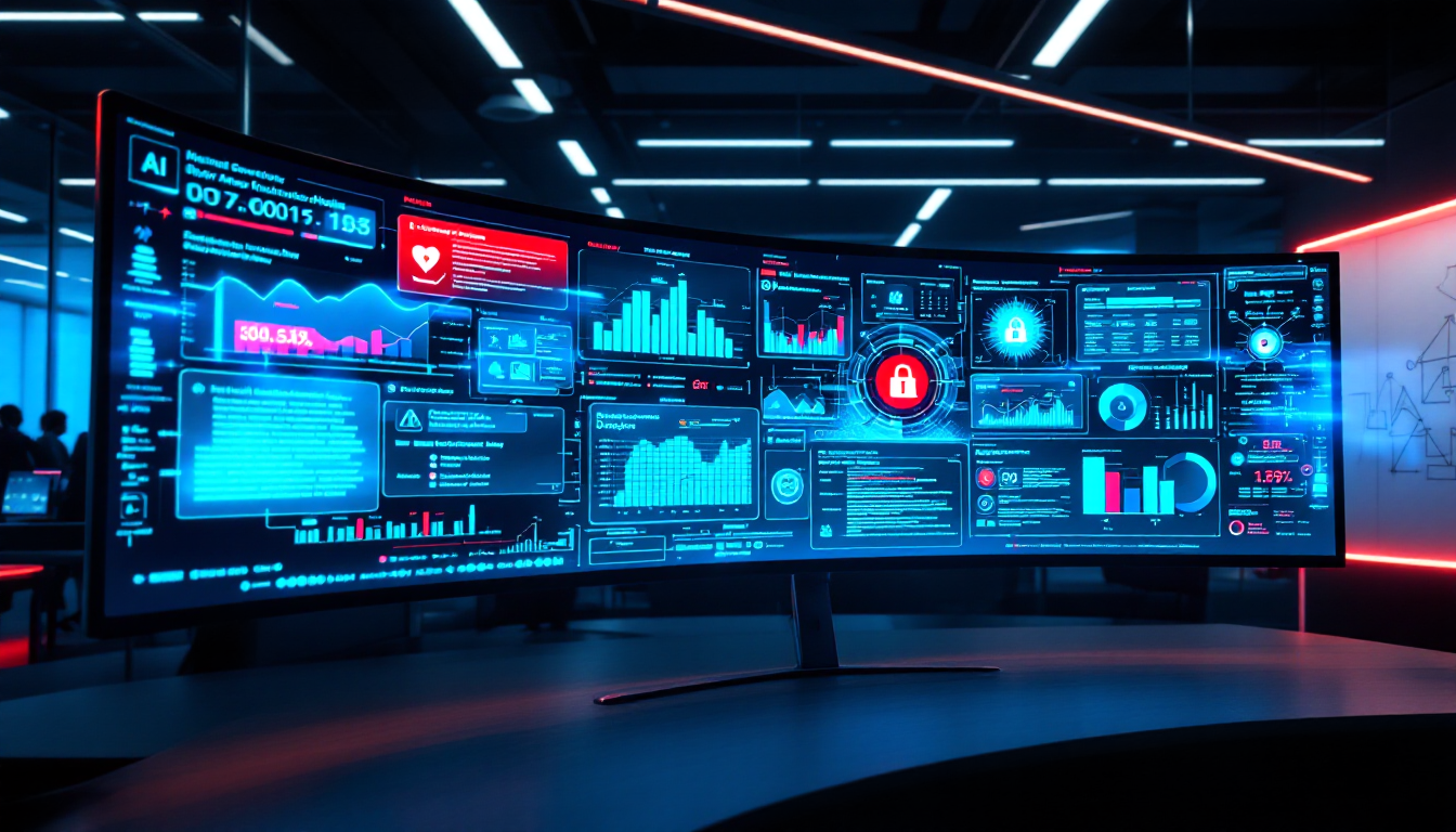 AI 기반 데이터 유출 방지(DLP) 기술이 적용된 실시간 모니터링 시스템 화면