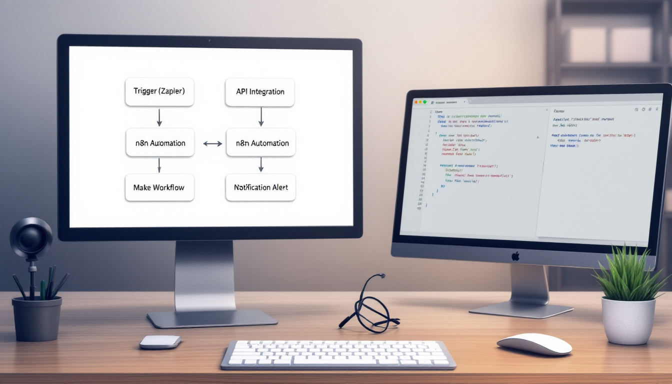 초급부터 중급까지 AI 업무 자동화 도구 활용법의 단계별 튜토리얼을 보여주는 시각 자료