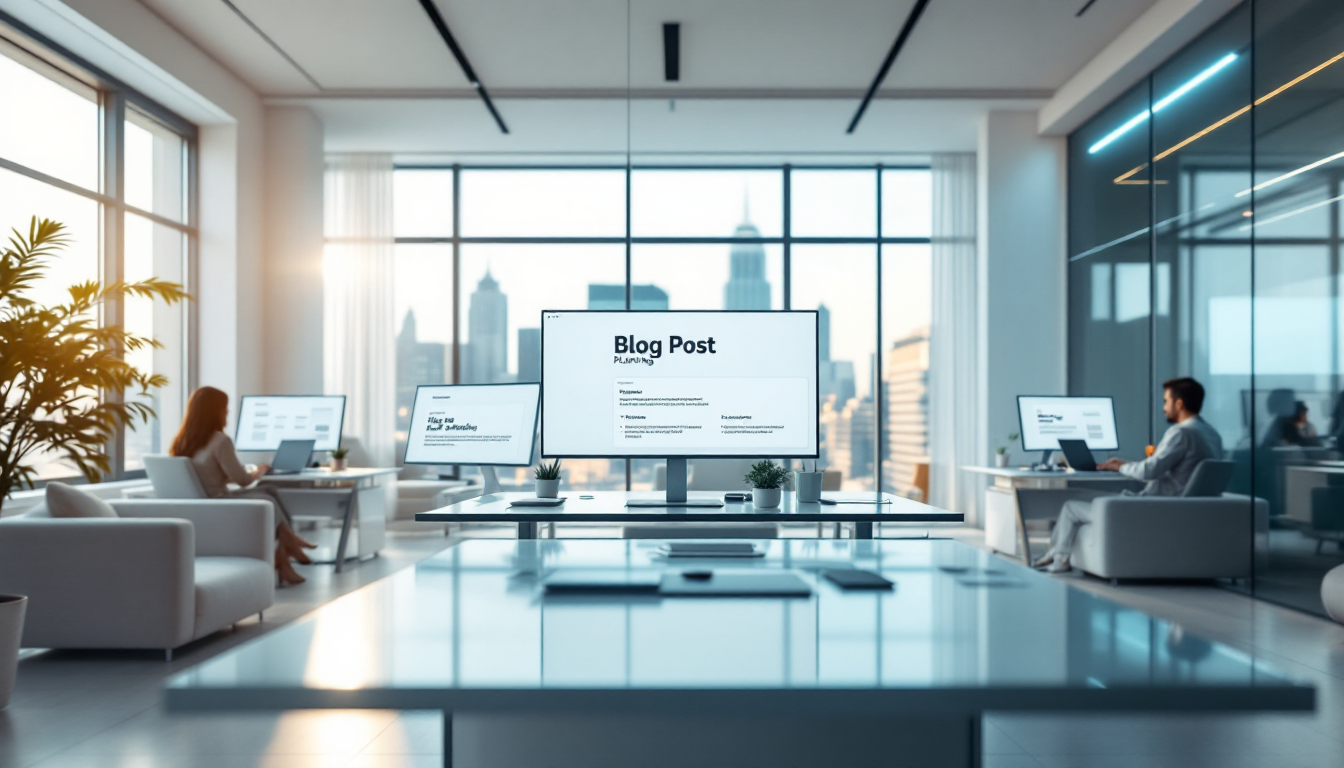 블로그 글 기획 및 문제 해결용 프롬프트 템플릿이 표시된 크리에이티브 스튜디오 장면