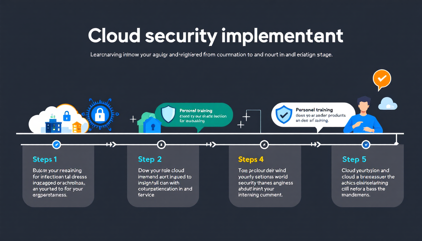 클라우드 보안 구현을 위한 단계별 보안 강화 전략 로드맵 인포그래픽