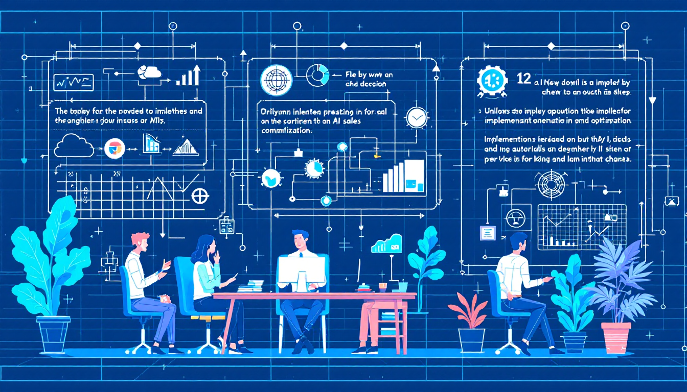 AI 영업 자동화의 3단계 구축 가이드를 시각적으로 표현한 이미지