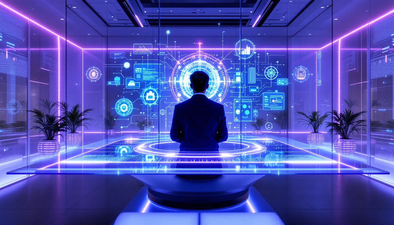 2026년 첨단 AI 모델과 협업하는 전문가의 미래 지향적 디지털 작업 공간