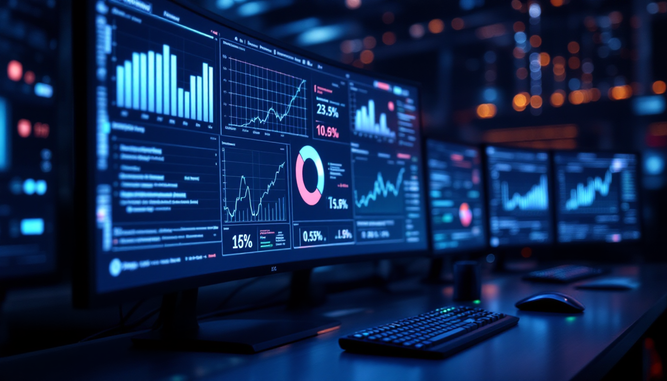 AI가 디지털 데이터 분석을 통해 리드 발굴과 점수 매김을 자동화하는 모습